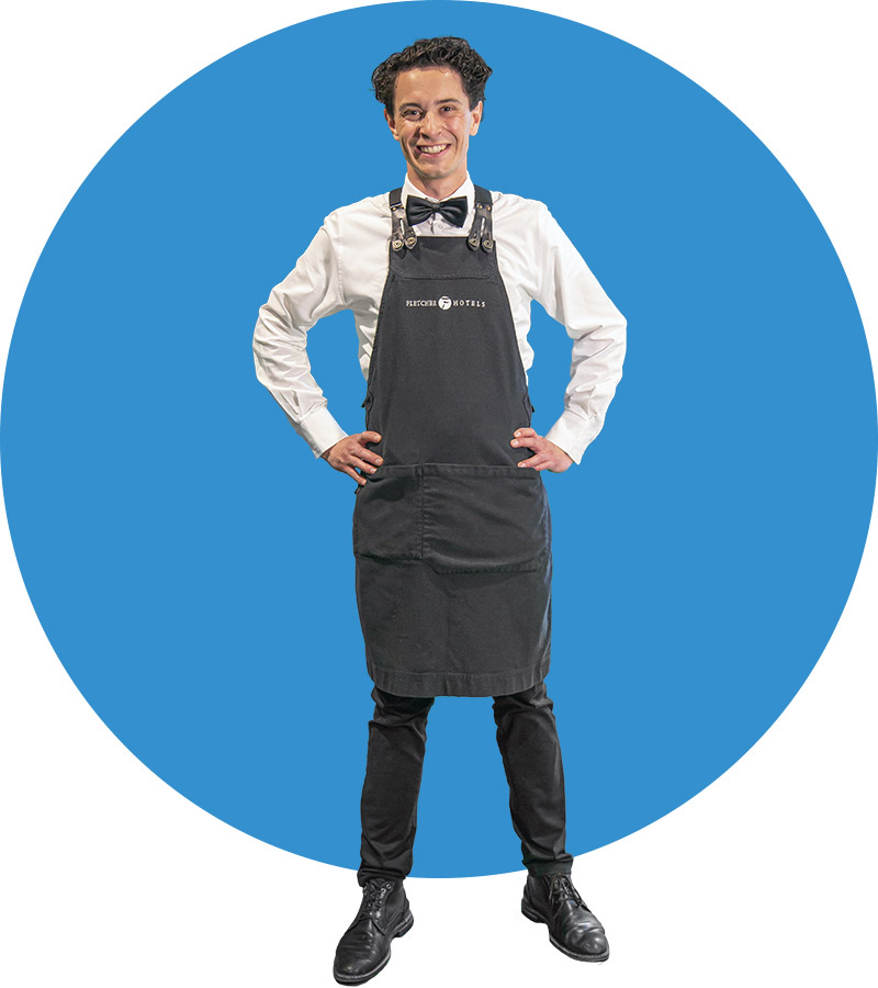 Het leukste bij Fletcher vind ik het gevarieerd werken. Van bedienen tot inchecken en daarna de koks nog even uithelpen met wat desserts. 